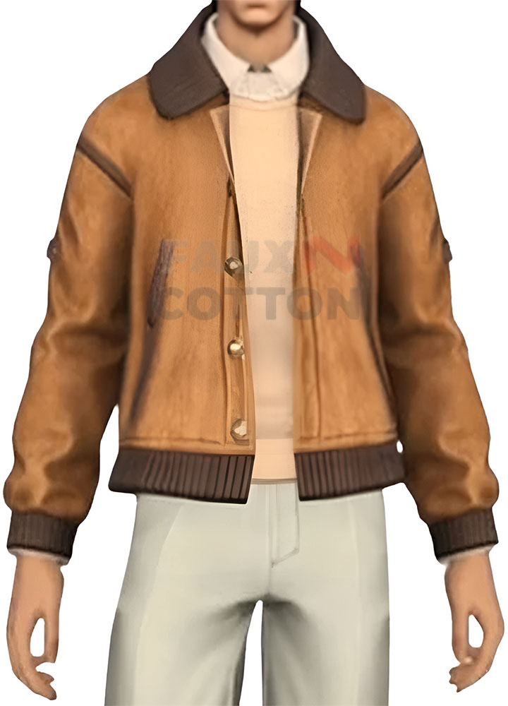 Final Fantasy XIV Varsity Jacket FFXIV Brown Varsity Jacket